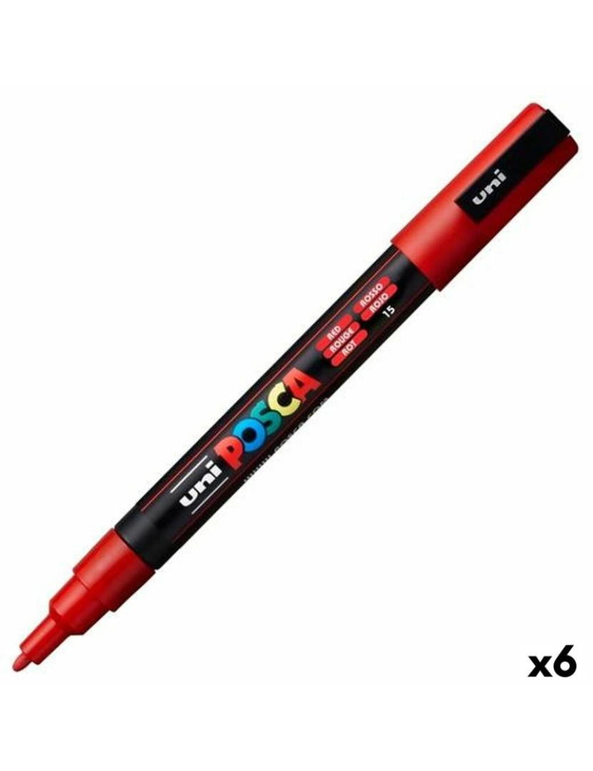 imagem de Marcador POSCA PC-3M Vermelho (6 Unidades)1