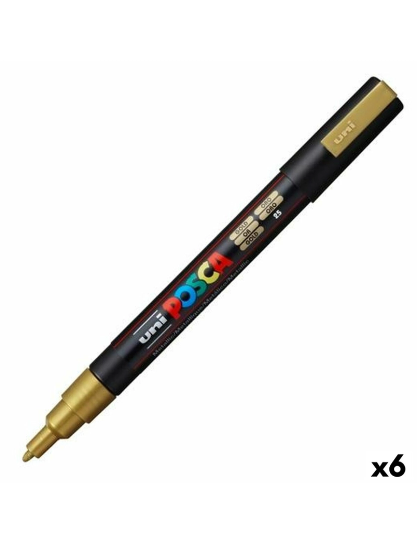 imagem de Marcador POSCA PC-3M Dourado (6 Unidades)1