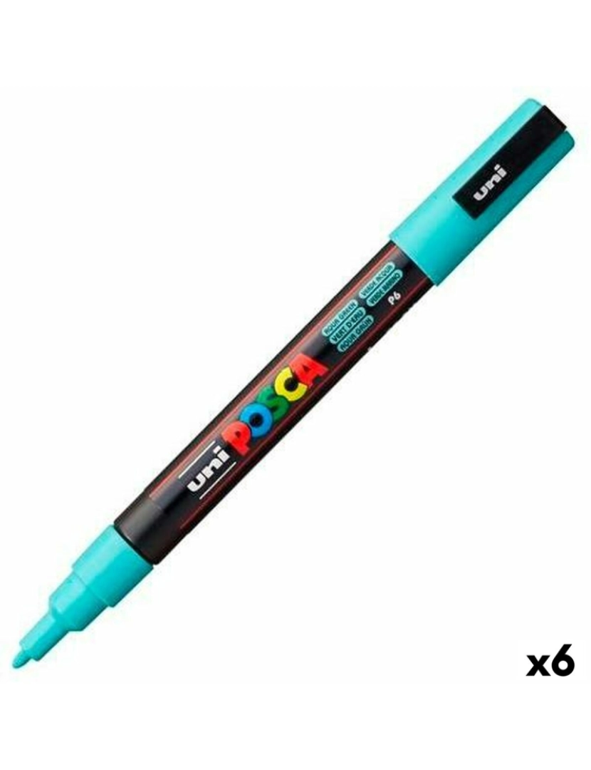 imagem de Rotulador POSCA PC-3M Verde Turquesa (6 Unidades)1