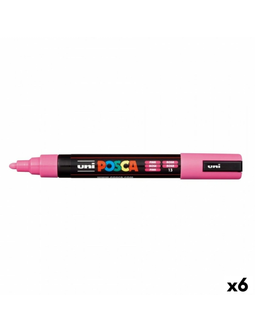 Posca - Marcador POSCA PC-5M Cor de Rosa (6 Unidades)