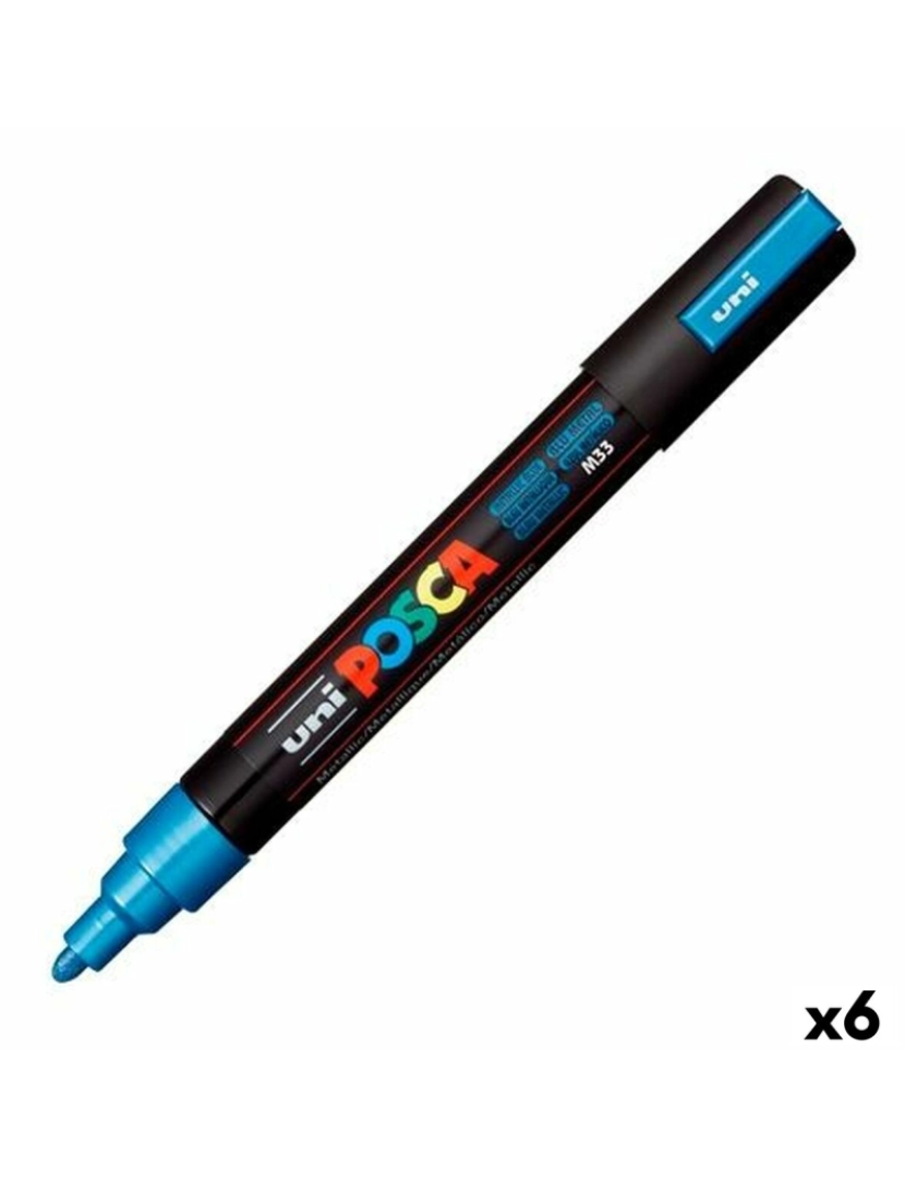 Posca - Rotuladores POSCA PC-5M Azul (6 Unidades)