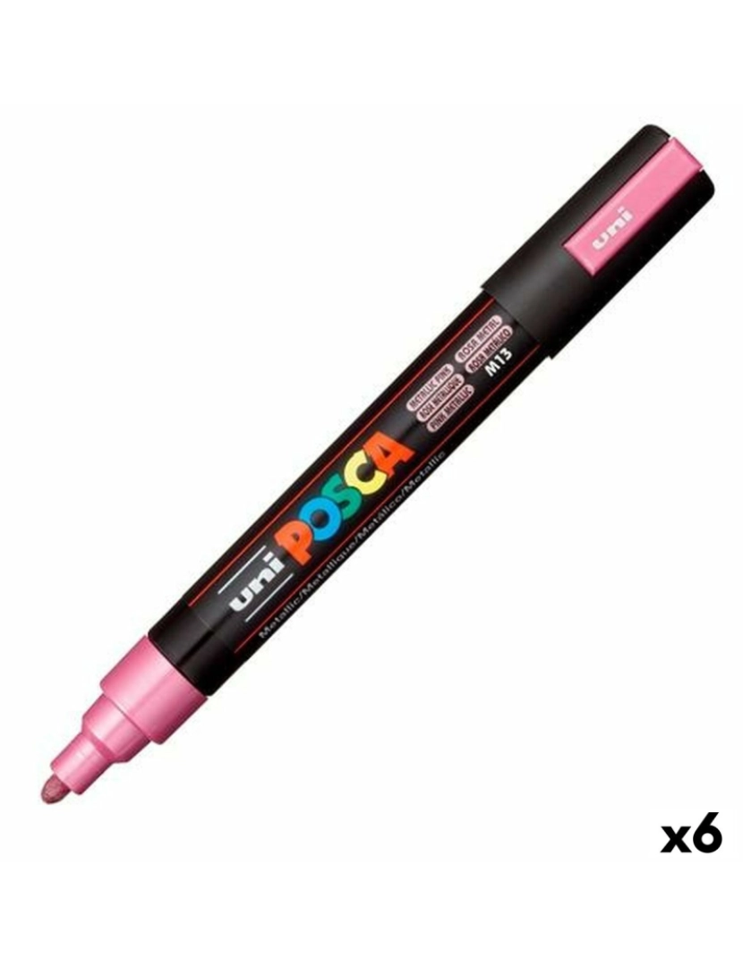 Posca - Rotulador POSCA PC-5M Cor de Rosa (6 Unidades)