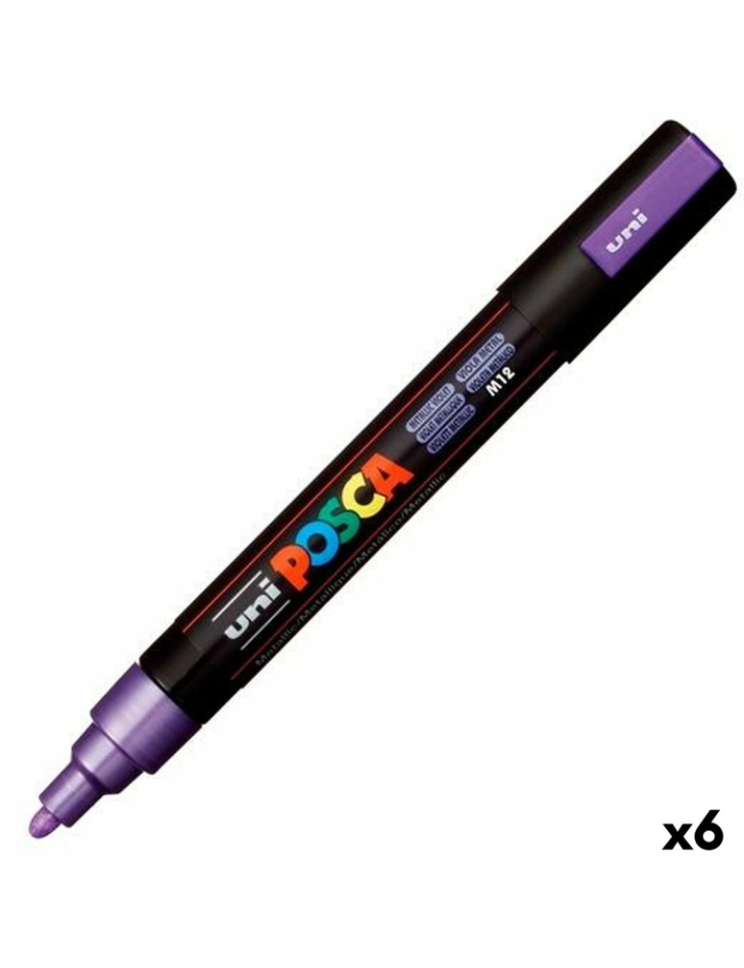 imagem de Rotuladores POSCA PC-5M Violeta (6 Unidades)1