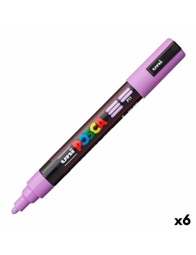 Posca - Rotulador POSCA PC-5M Lavanda (6 Unidades)