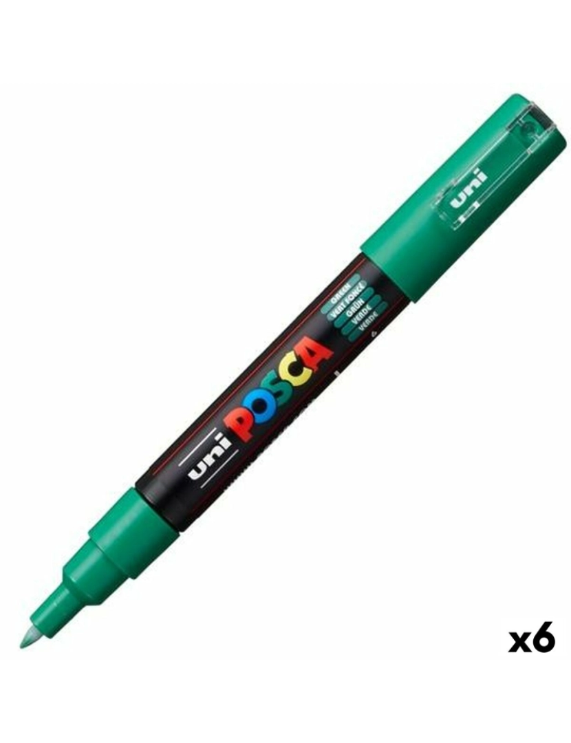 imagem de Rotuladores POSCA PC-1M Verde (6 Unidades)1