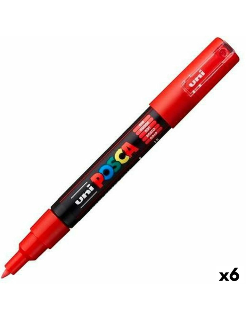 imagem de Rotuladores POSCA PC-1M Vermelho (6 Unidades)1