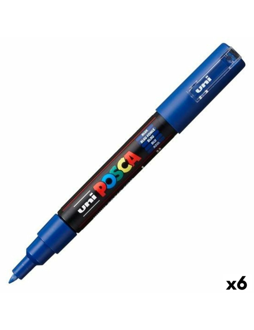 Posca - Rotuladores POSCA PC-1M Azul (6 Unidades)