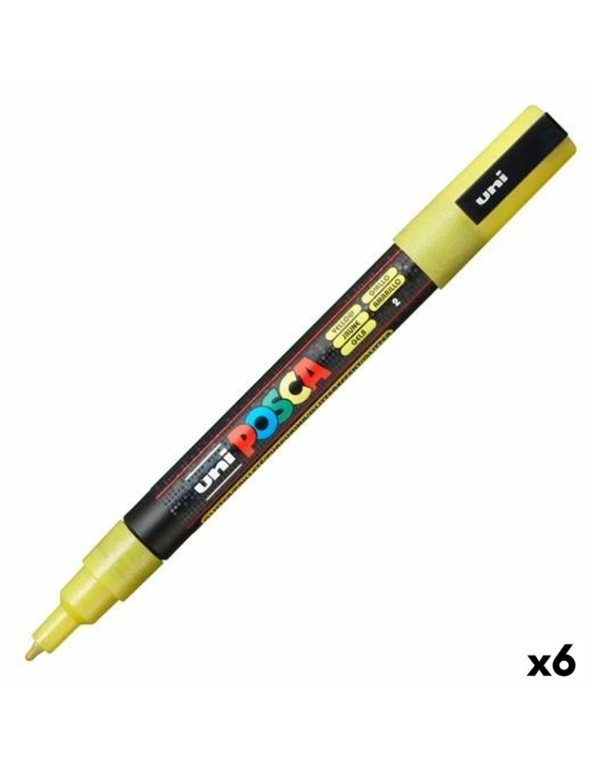 Posca - Marcador POSCA PC-3ML Amarelo (6 Unidades)