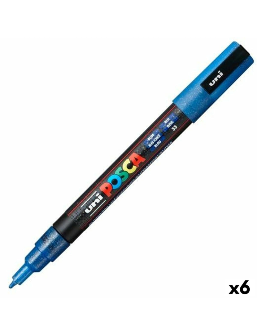 Posca - Marcador POSCA PC-3ML Azul (6 Unidades)