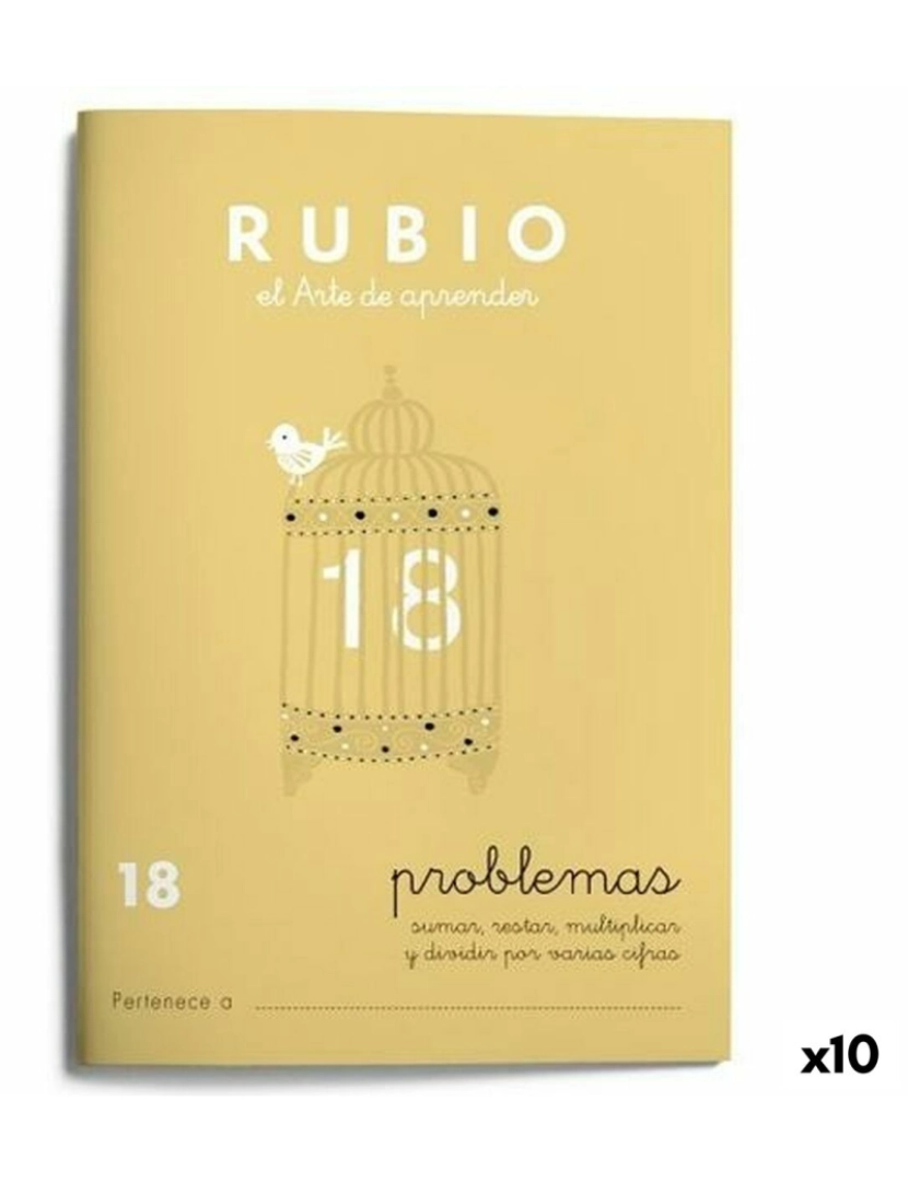 Rubio - Caderno quadriculado Rubio Nº 18 A5 Espanhol 20 Folhas (10 Unidades)