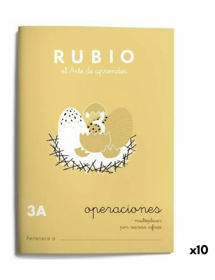 Rubio - Caderno quadriculado Rubio Nº 3A A5 Espanhol 20 Folhas (10 Unidades)