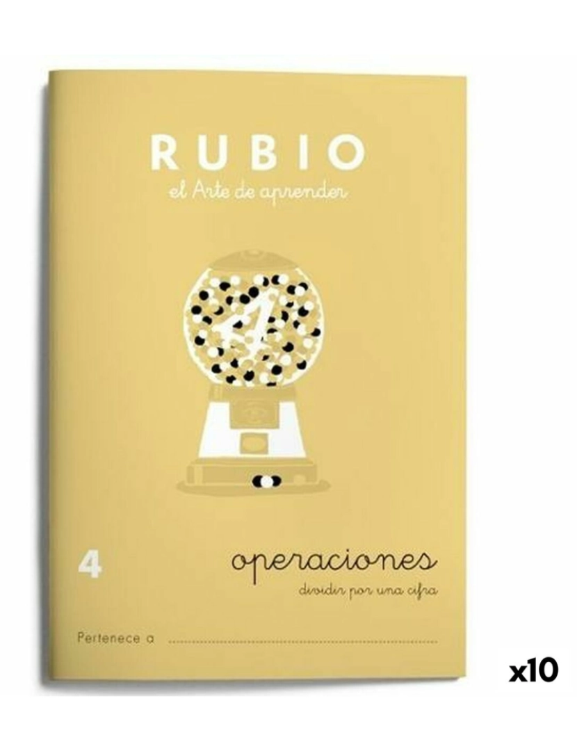 imagem de Caderno quadriculado Rubio Nº 4 A5 Espanhol 20 Folhas (10 Unidades)1