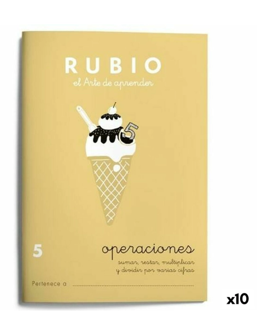 Rubio - Caderno quadriculado Rubio  Nº 5 A5 Espanhol 20 Folhas (10 Unidades)