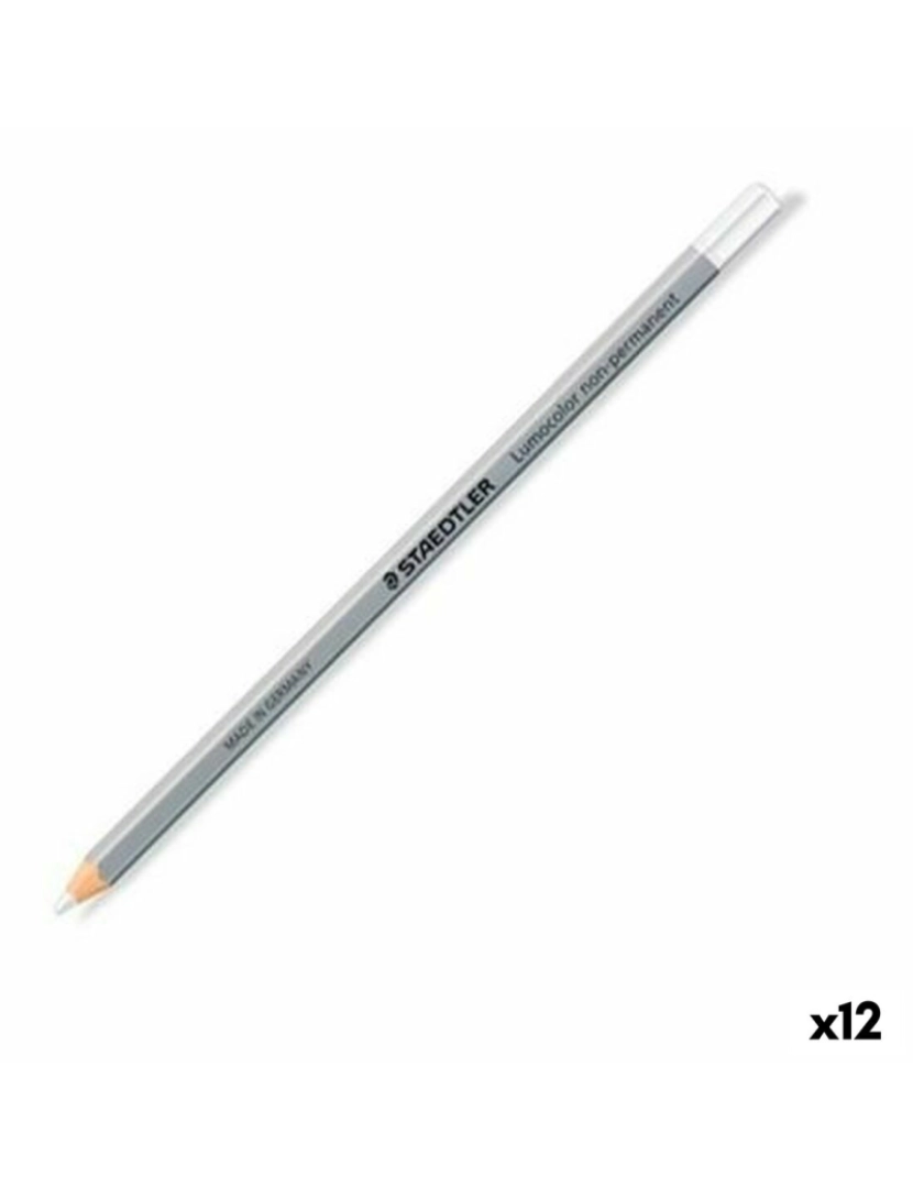 Staedtler - Lápis Marcador Staedtler Non-Permanent Branco (12 Unidades)