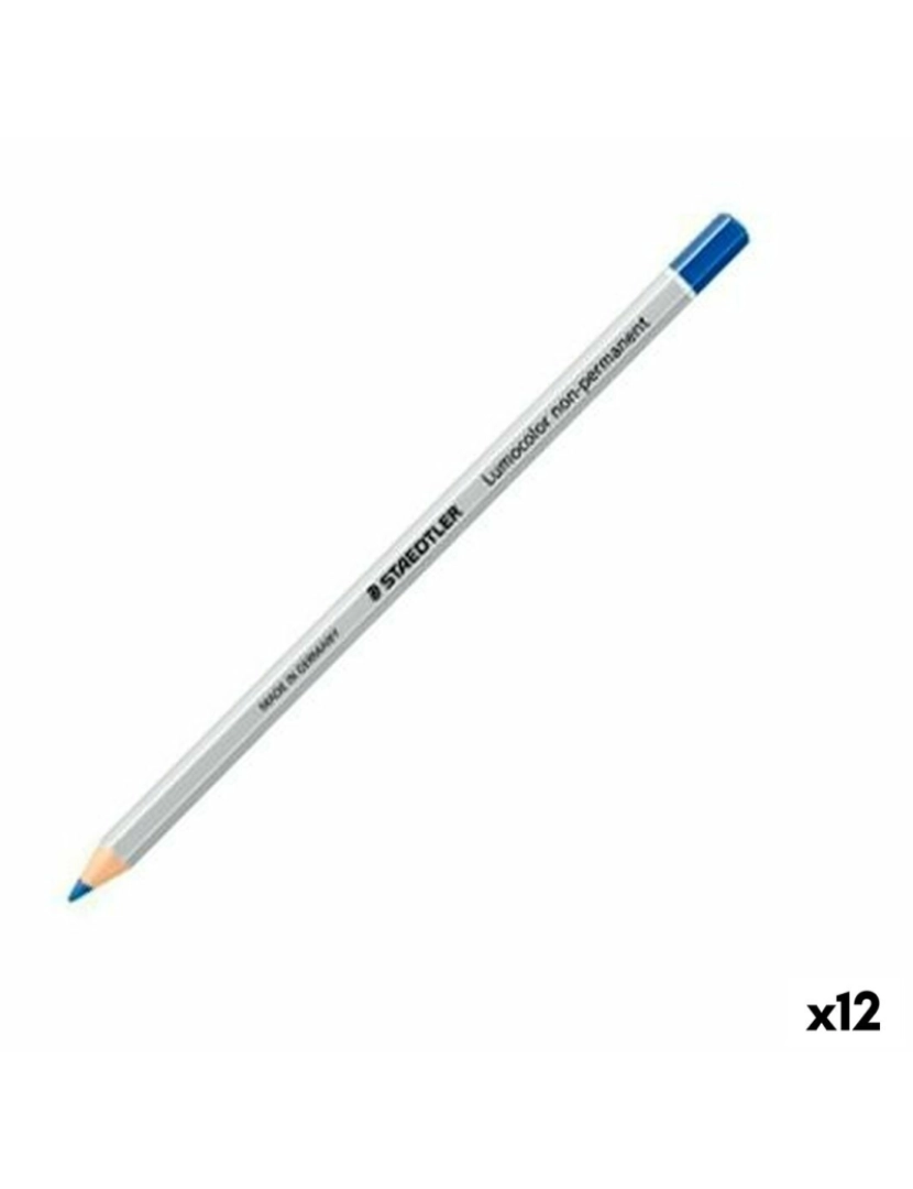Staedtler - Lápis Marcador Staedtler Lumocolor Non permanent Azul (12 Unidades)