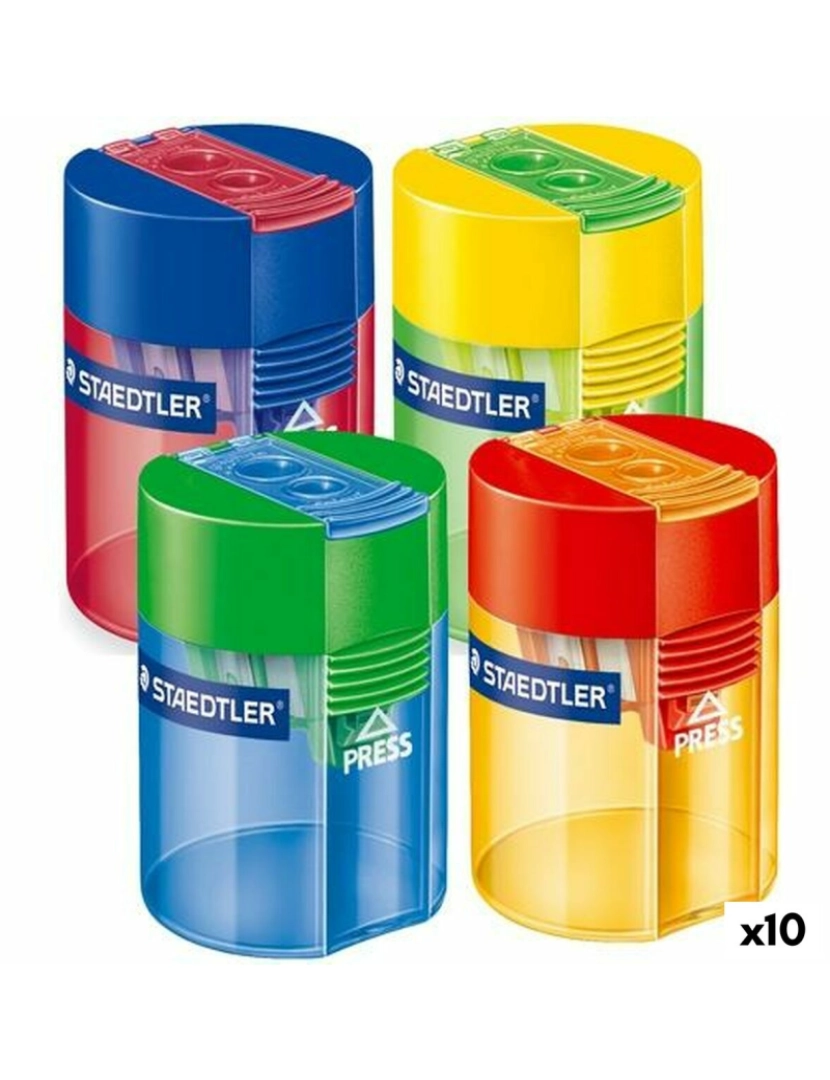 imagem de Afia-lápis Staedtler Multicolor Com depósito Plástico (10 Unidades)1