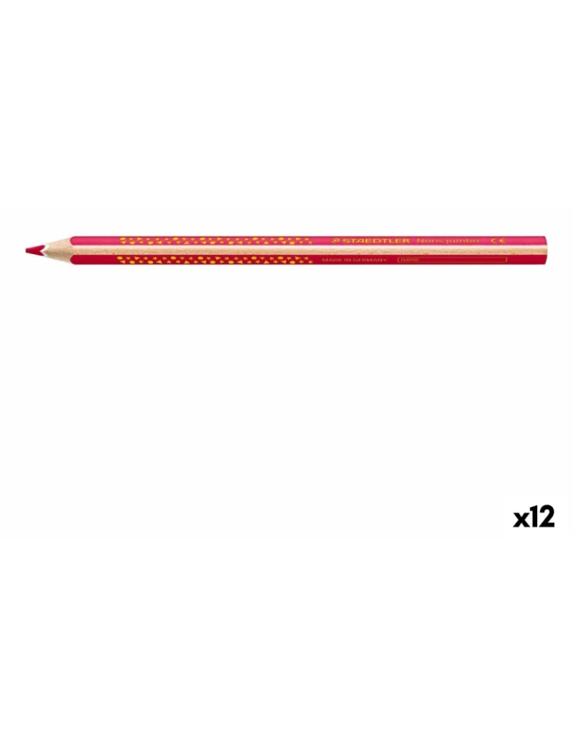 Staedtler - Lápis de cores Staedtler Jumbo Noris Cor de Rosa (12 Unidades)