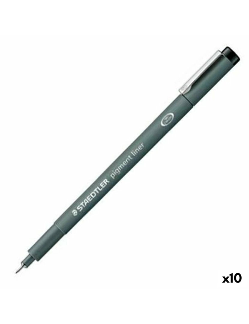 Staedtler - Rotuladores Staedtler Pigment Line Preto (10 Unidades)