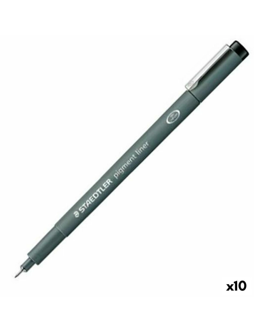 imagem de Rotuladores Staedtler Pigment Line Preto (10 Unidades)1