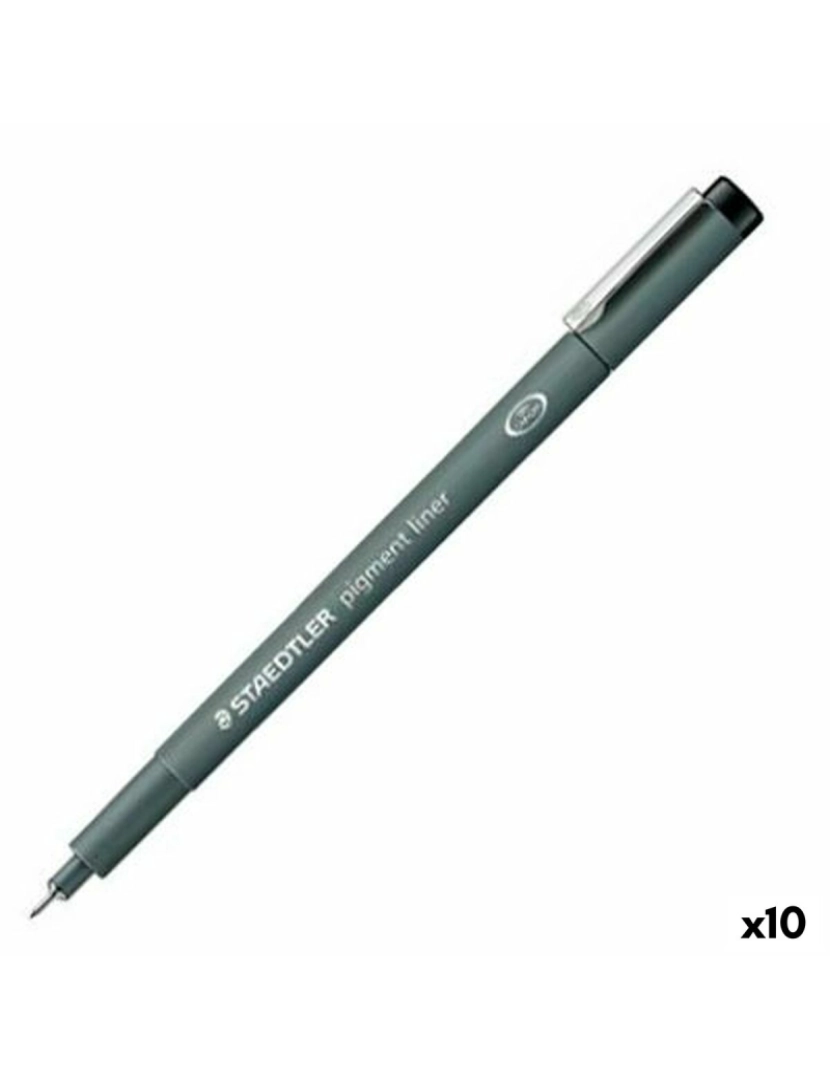 imagem de Rotuladores Staedtler Pigment Line Preto (10 Unidades)1