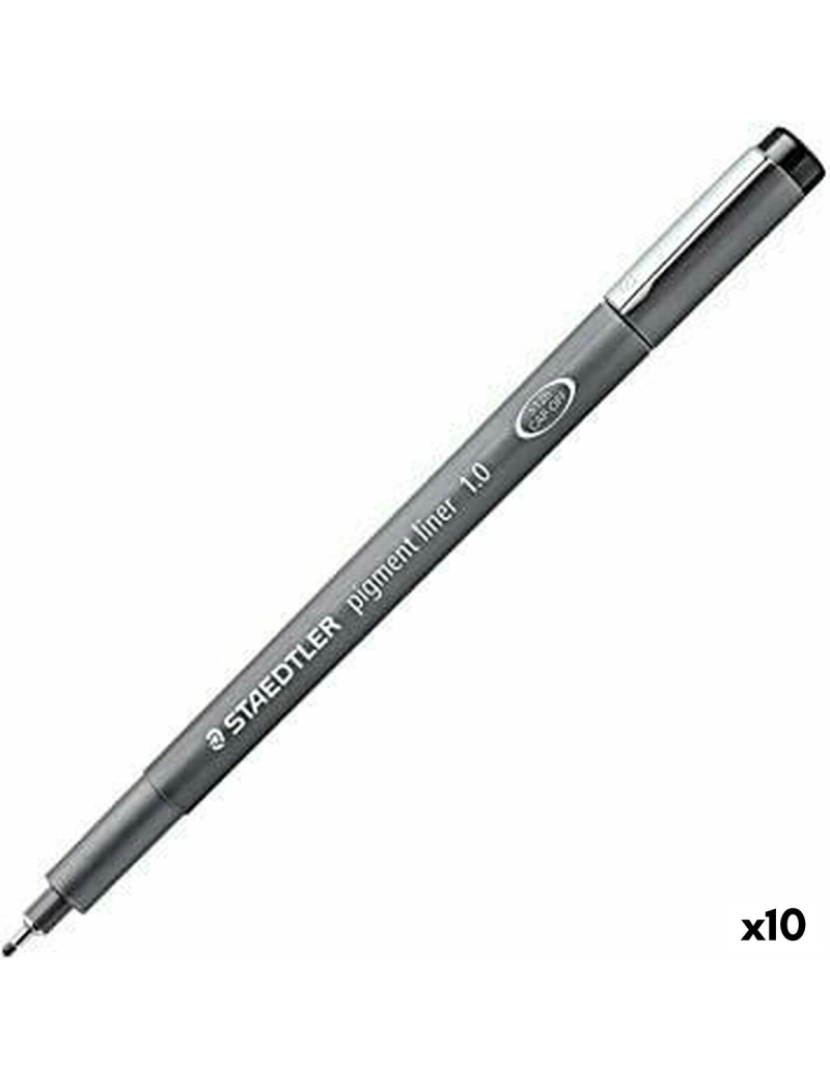 imagem de Rotuladores Staedtler Pigment Line Preto (10 Unidades)1