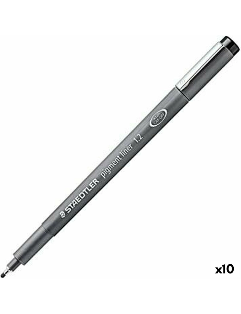 imagem de Rotuladores Staedtler Pigment Line Preto (10 Unidades)1