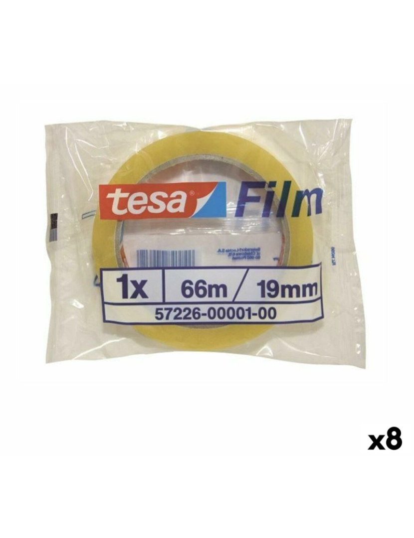 Tesa - Fita Adesiva TESA 66 m 19 mm Transparente (8 Unidades)