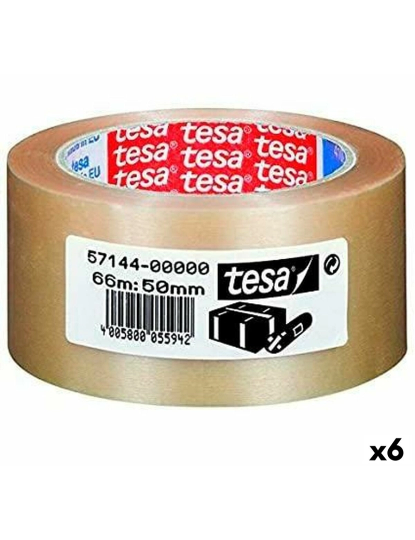 Tesa - Fita Adesiva TESA Embalagem Extraforte Transparente 6 Unidades 50 mm x 66 m