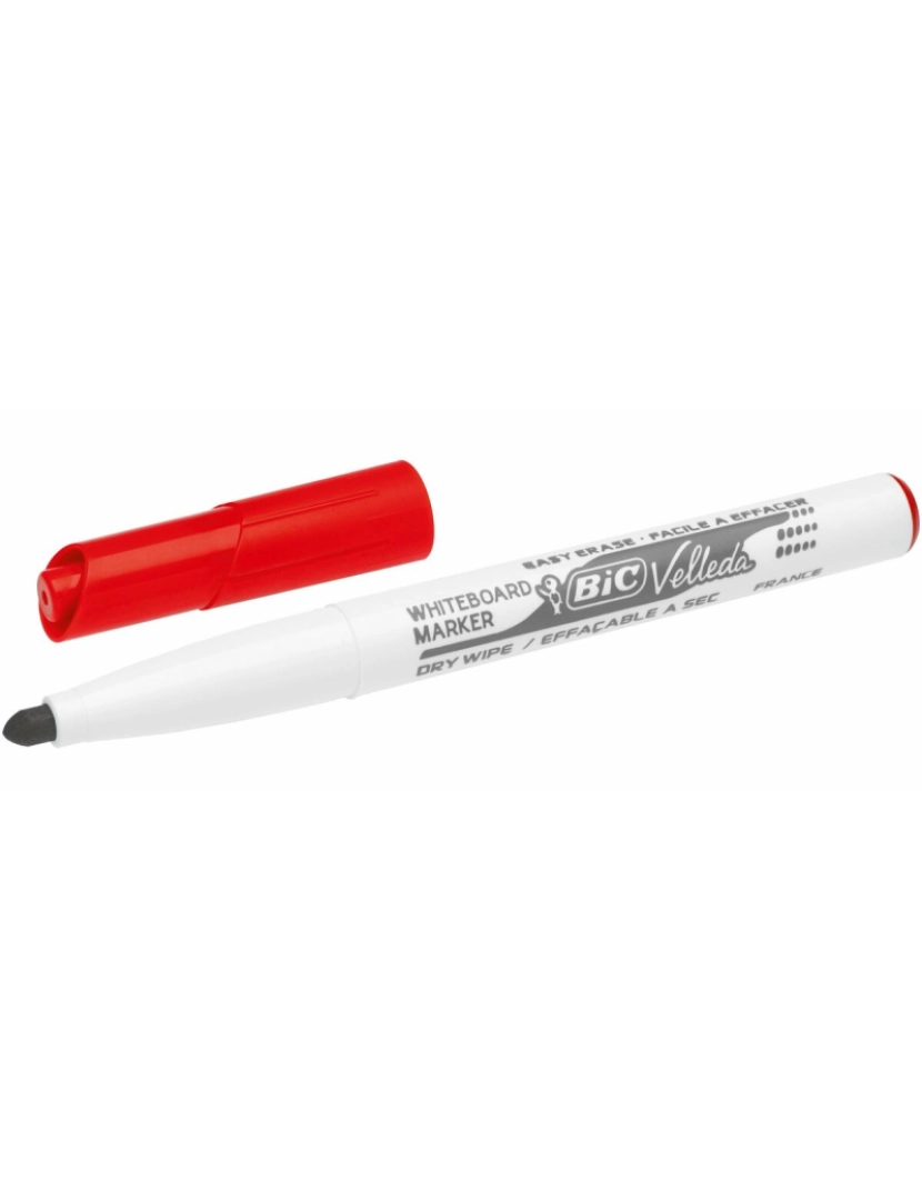 imagem de Rotulador Bic Velleda 1741 Ardósia branca Vermelho (12 Unidades)3