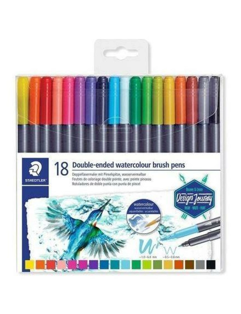 imagem de Conjunto de Canetas de Feltro Staedtler Design Journey Ponta dupla (6 Peças) (6 Unidades)2