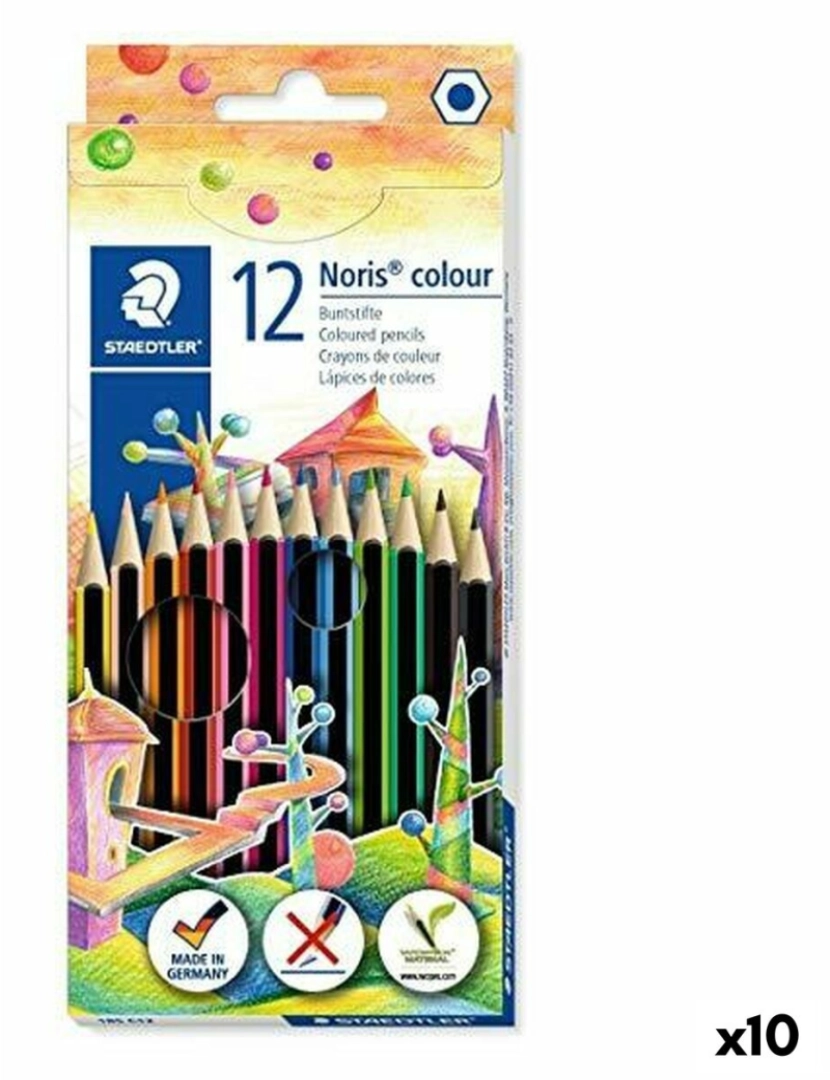 Staedtler - Conjunto de Lápis Staedtler Noris Colour Wopex Multicolor (10 Unidades)