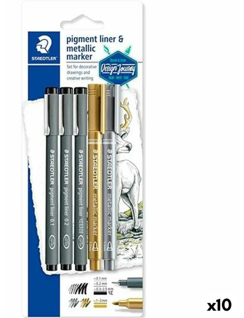 Staedtler - Conjunto de Canetas de Feltro Staedtler Design Journey (10 Unidades)