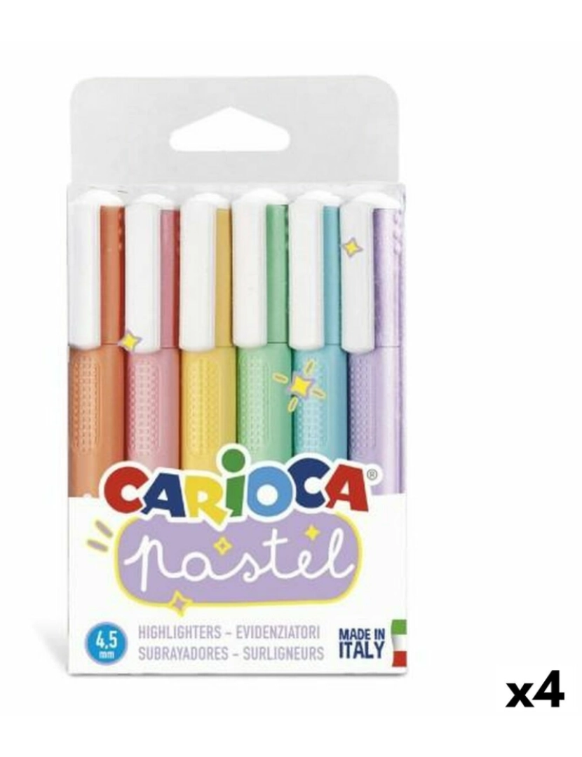 imagem de Conjunto de Marcadores Carioca 6 Peças Multicolor Pastel1