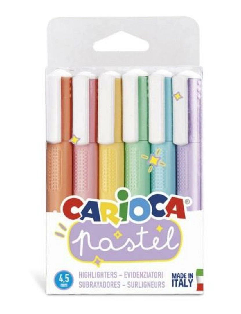 imagem de Conjunto de Marcadores Carioca 6 Peças Multicolor Pastel2