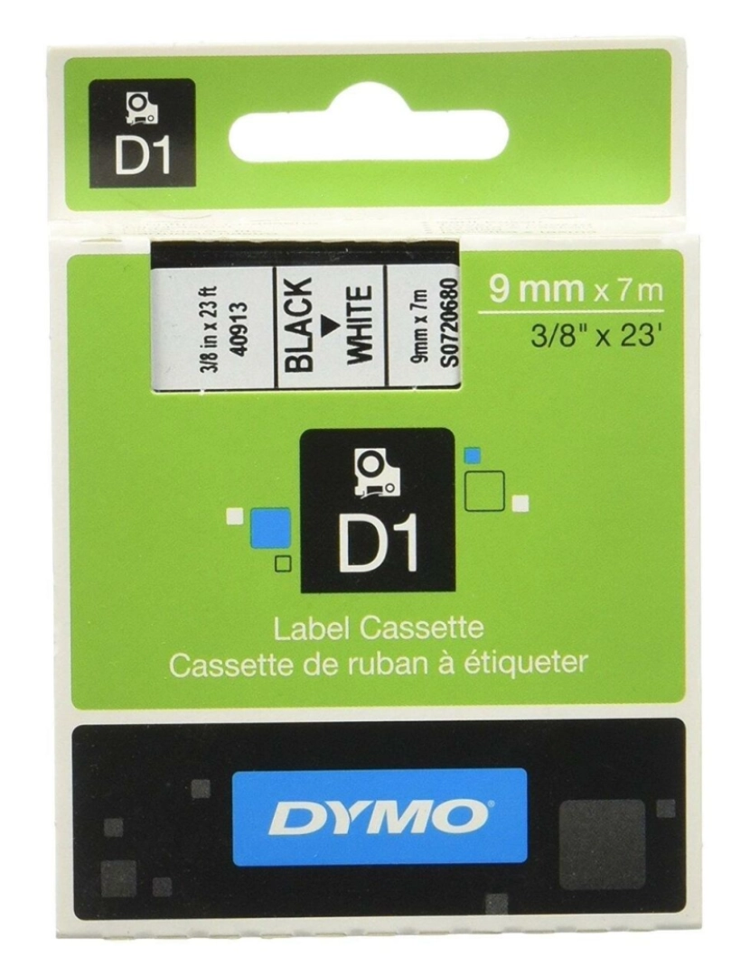 imagem de Cinta laminada para máquinas rotuladoras Dymo D1 41913 9 mm LabelManager™ Branco Preto (5 Unidades)2