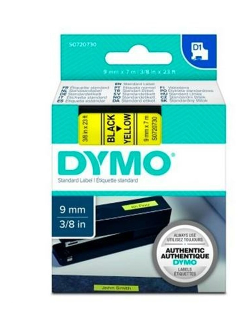 imagem de Cinta laminada para máquinas rotuladoras Dymo D1 40918 9 mm LabelManager™ Preto Amarelo (5 Unidades)2