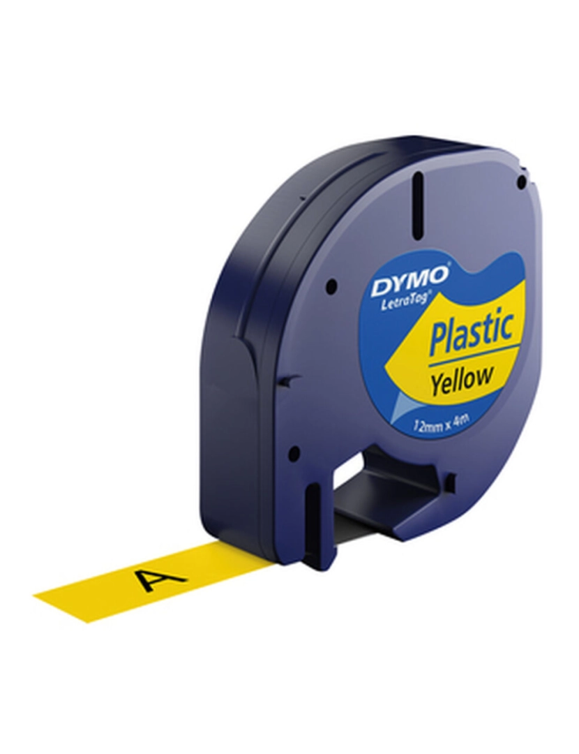 imagem de Cinta laminada para máquinas rotuladoras Dymo 91202 12 mm LetraTag® Preto Amarelo (10 Unidades)2
