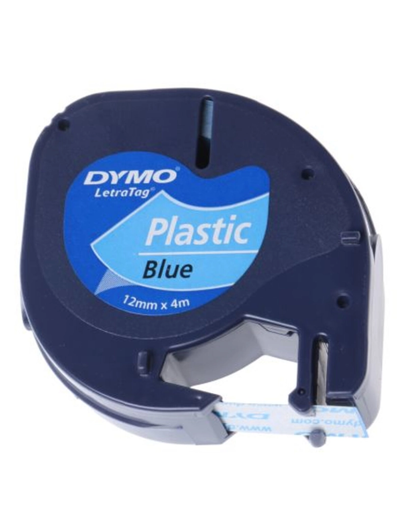 imagem de Cinta laminada para máquinas rotuladoras Dymo 91205 12 mm LetraTag® Preto Azul (10 Unidades)3