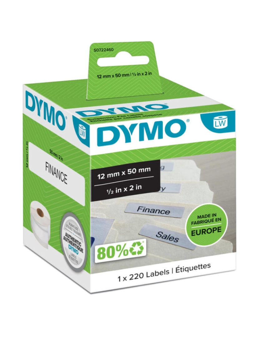 Dymo - Rolo de Etiquetas Dymo 99017 50 x 12 mm LabelWriter™ Branco (6 Unidades)