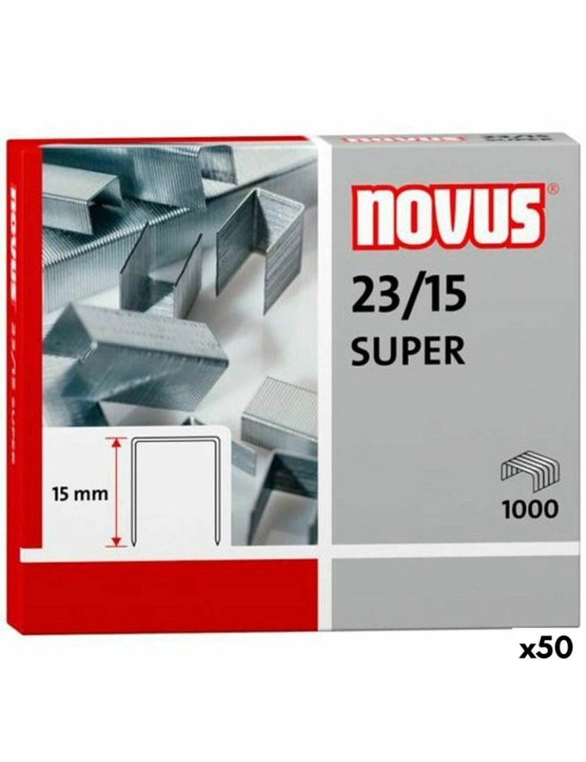 Novus - Grampos Novus 1000 Peças 23/15 (50 Unidades)