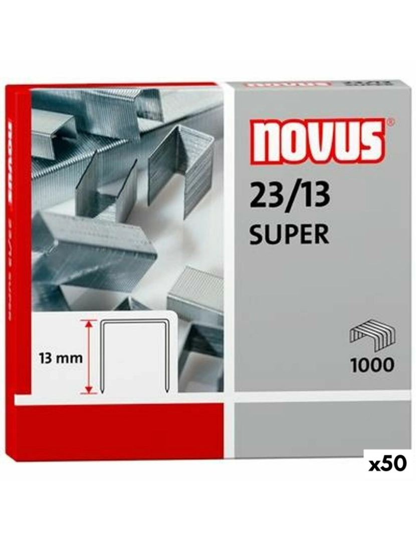 Novus - Grampos Novus 1000 Peças 23/13 (50 Unidades)