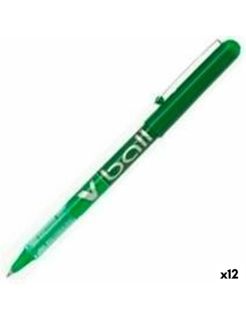 Pilot - Esferográfica de tinta líquida Pilot BL-VB-5 Verde 0,3 mm (12 Unidades)