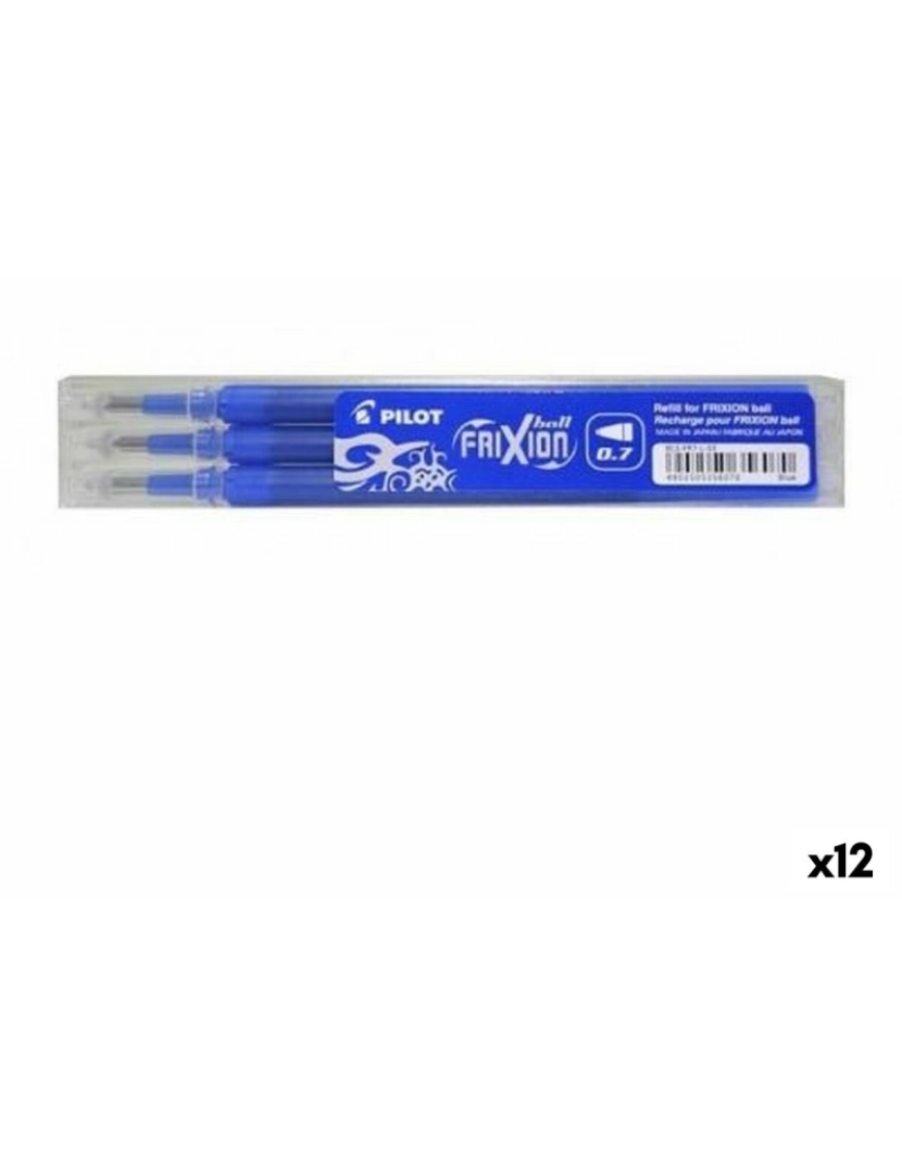 Pilot - Conjunto de recargas Pilot Frixion 0,7 Caneta 3 Peças Azul (12 Unidades)