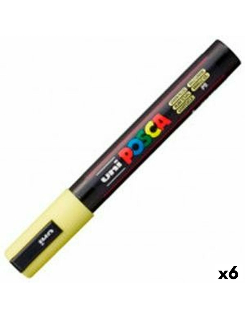 Posca - Marcador POSCA PC-5M Amarelo (6 Unidades)