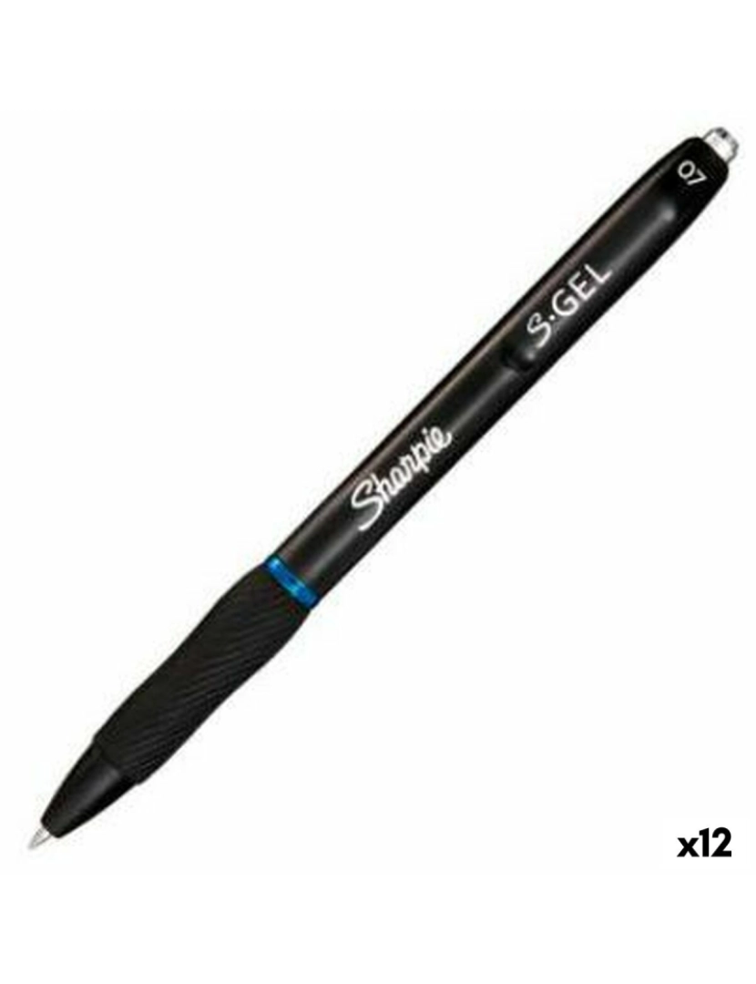 Sharpie - Esferográfica de gel Sharpie S-Gel Retrátil Azul 0,7 mm (12 Unidades)