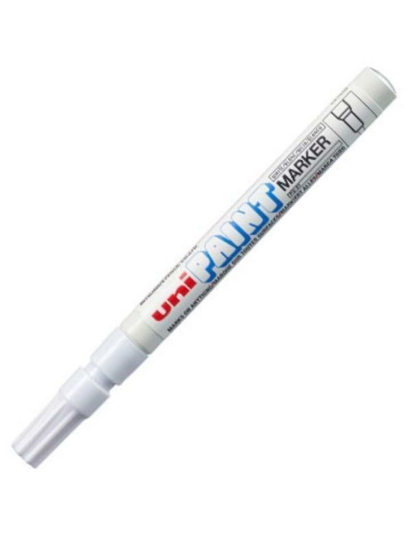 imagem de Rotulador permanente Uni-Ball PX-20 Branco (12 Unidades)2