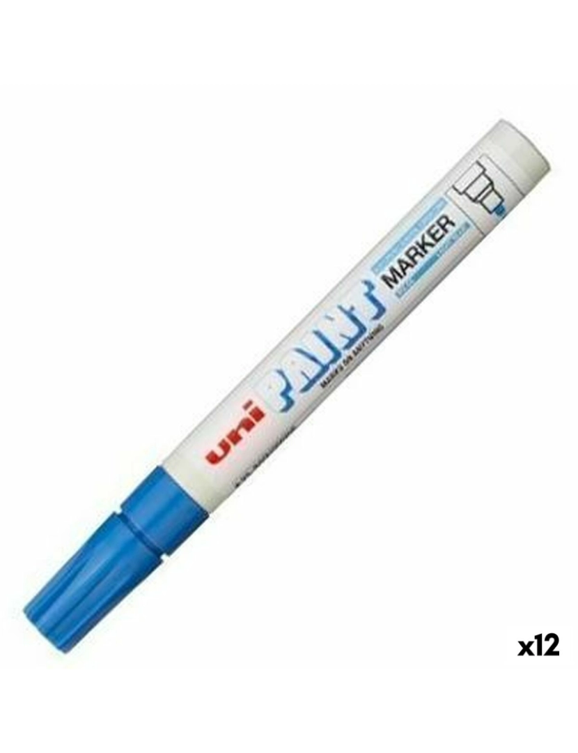 Uni-Ball - Rotulador permanente Uni-Ball PX-20 Azul (12 Unidades)