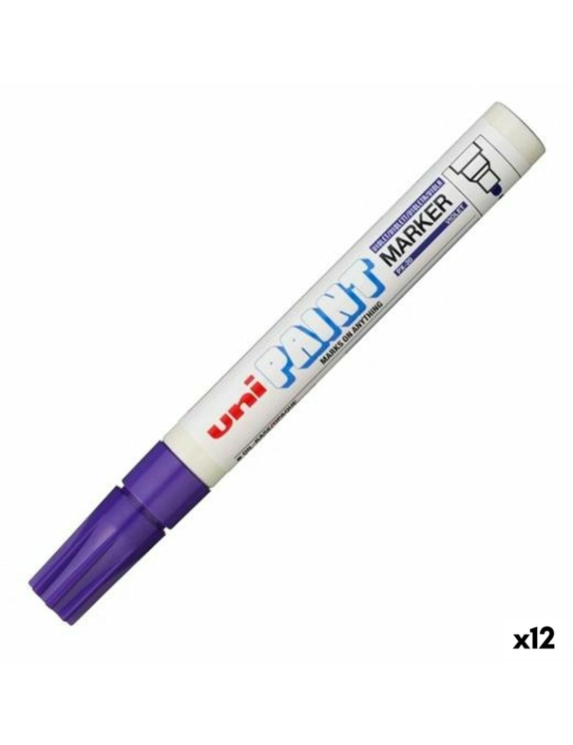 Uni-Ball - Rotulador permanente Uni-Ball PX-20 Violeta (12 Unidades)