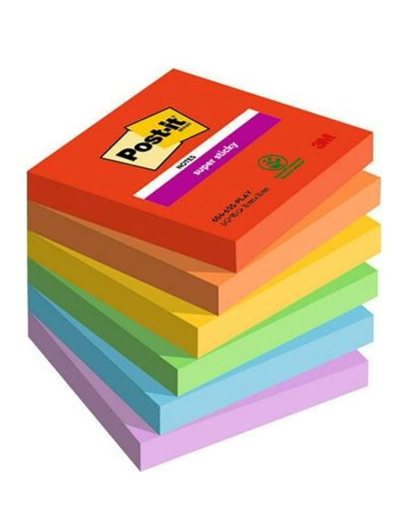 imagem de Notas Adesivas Post-it Super Sticky Multicolor 6 Peças 76 x 76 mm (2 Unidades)2