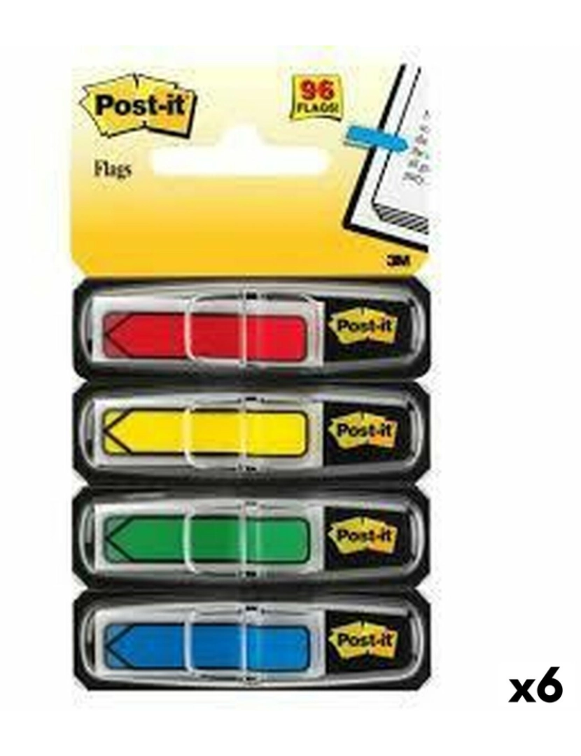 Post-It - Conjunto de Notas Adesivas Post-it Index Multicolor 12 x 43,1 mm (6 Unidades)